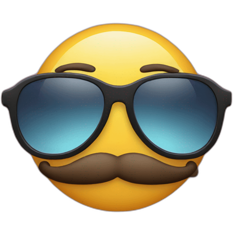 sunglasses mustach emoji