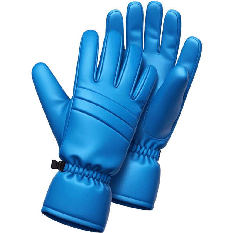 Blue ski winter gloves  emoji