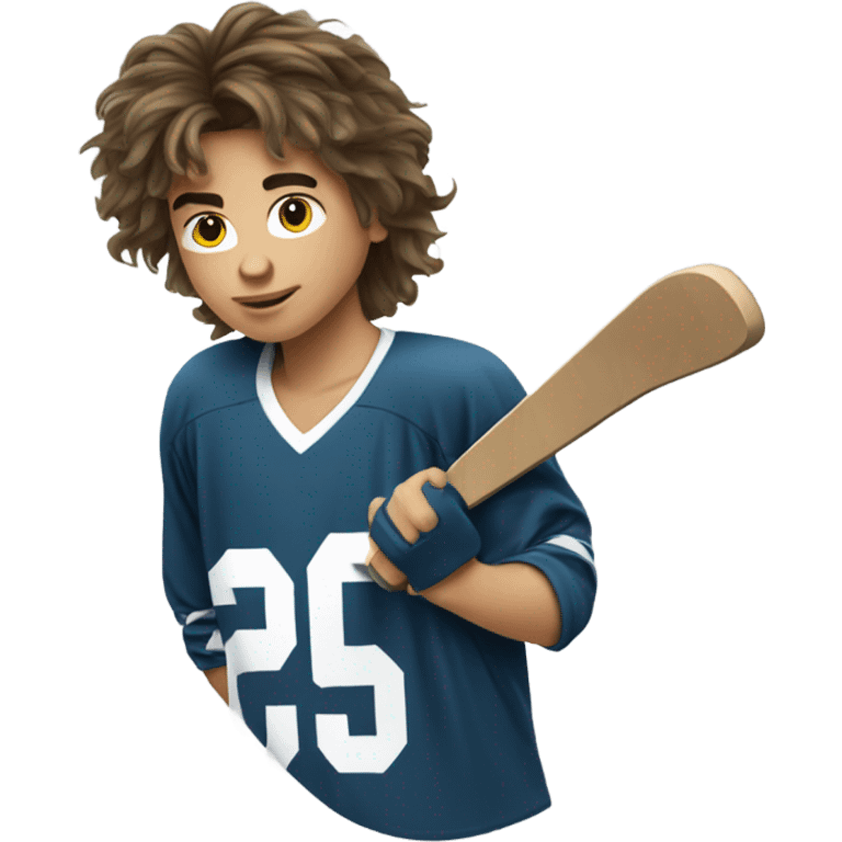 12 year old boy with hockey hair  emoji