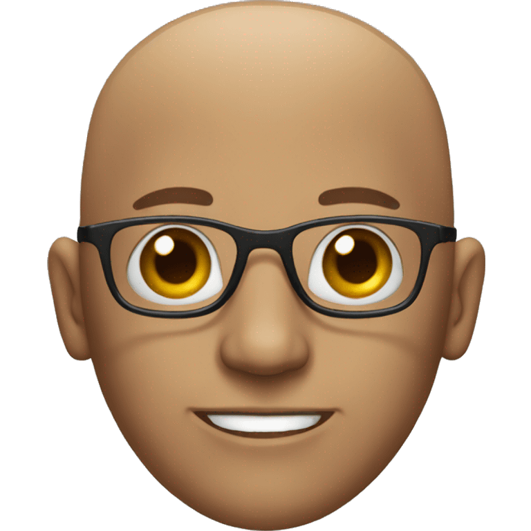 bald man with glasses emoji