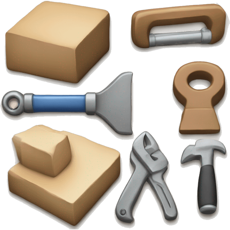 building tools: square, plumb, and level emoji