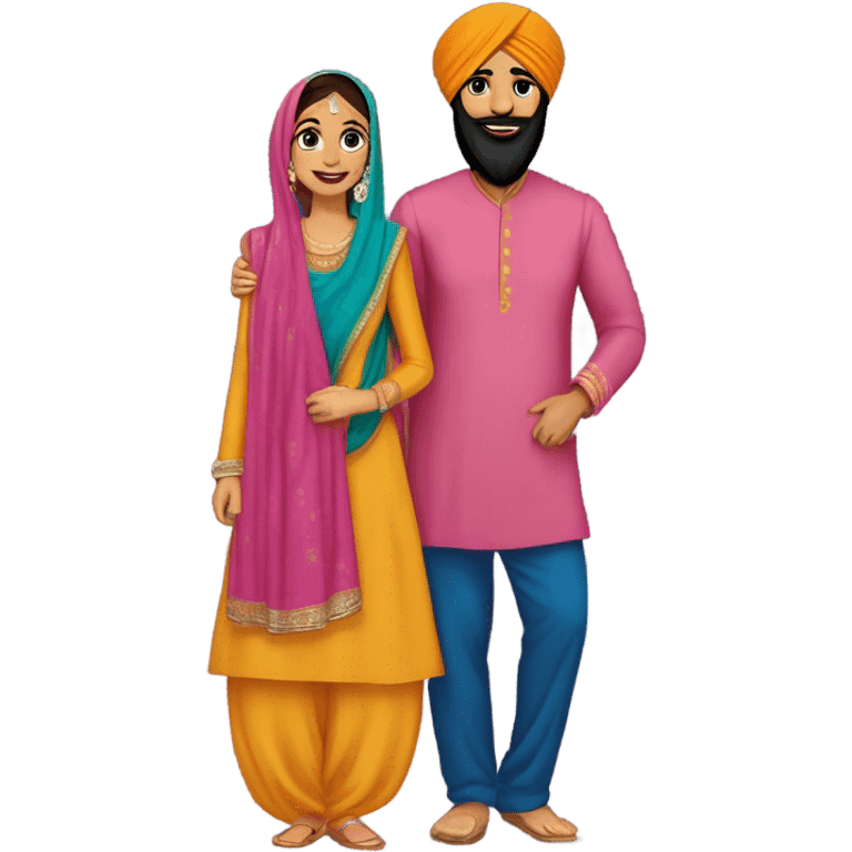 Sikh son daughter mother father emoji