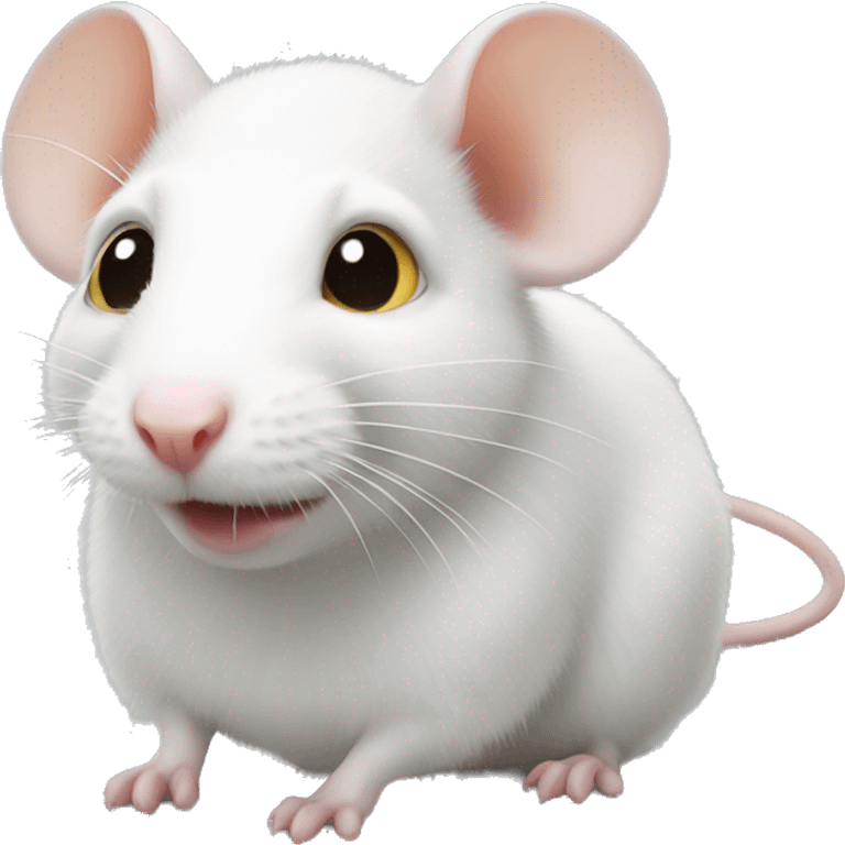 White rat that looks like a dog emoji