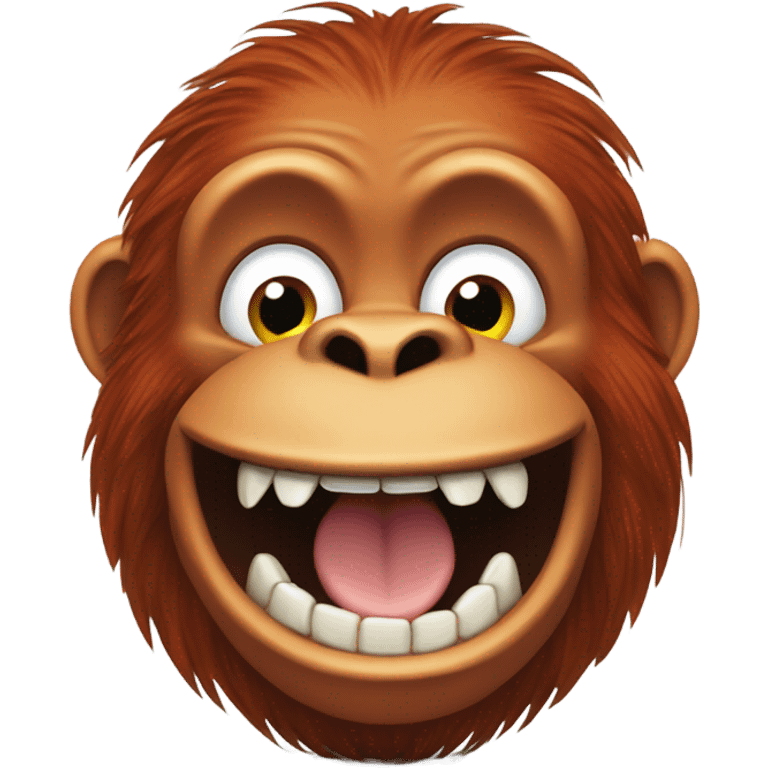 an orangutan biting the curb emoji