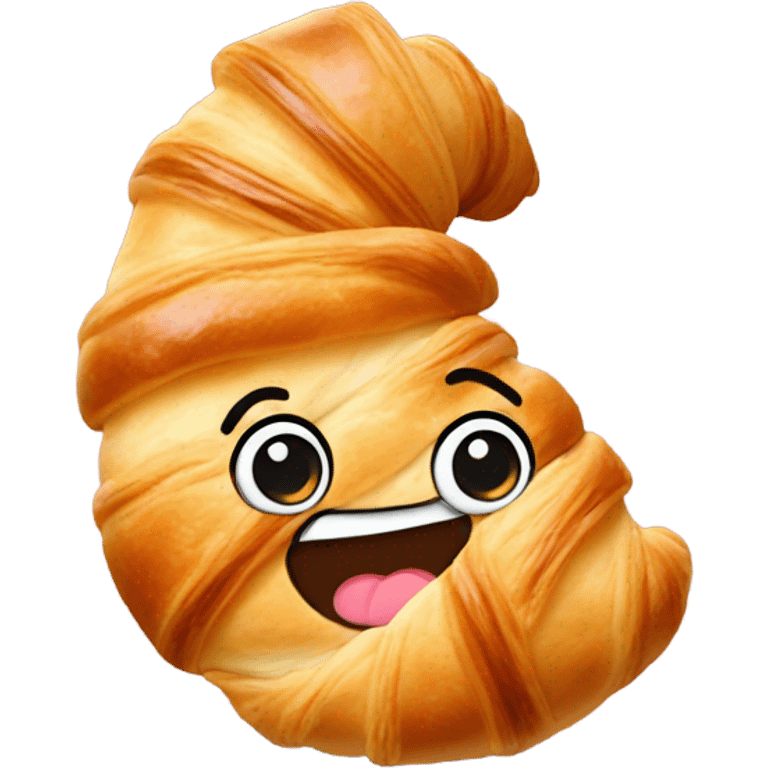 croissant with bow emoji