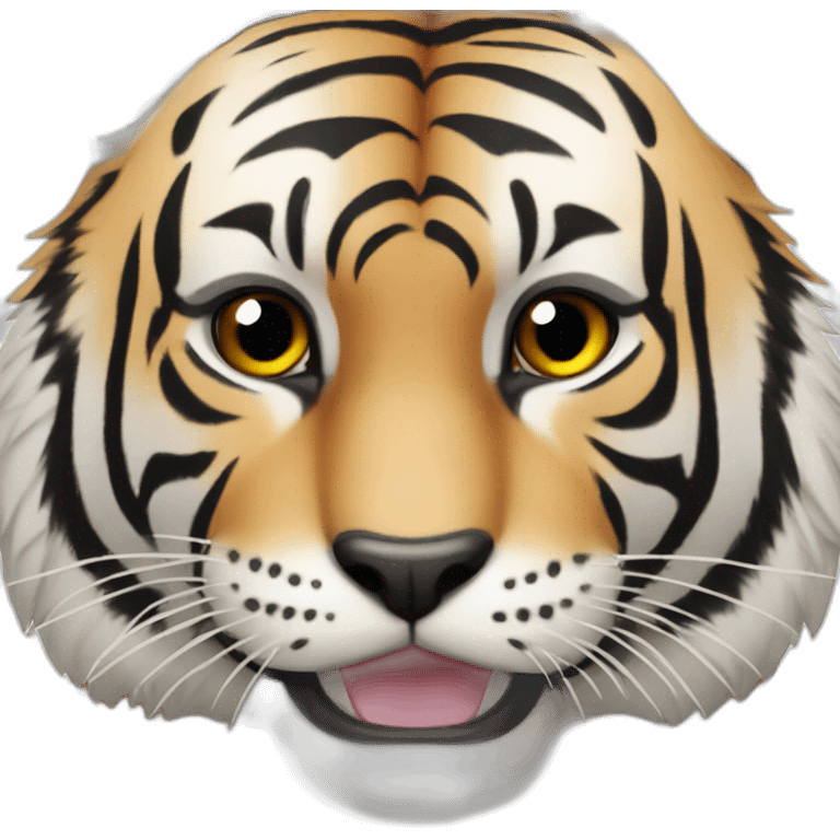 Tigre blanc sur une loutre emoji