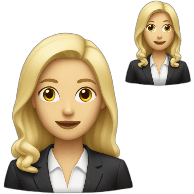 blond woman in a suit emoji