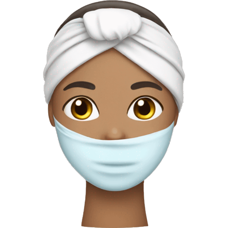 Skincare headband emoji