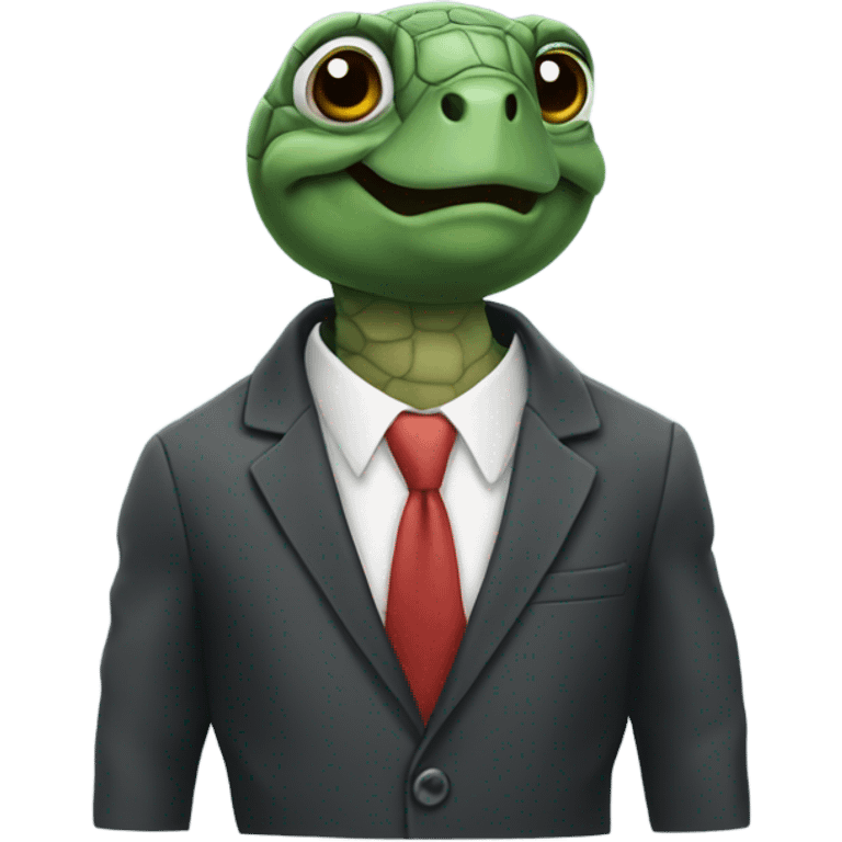 Turtle wearing a suit  emoji