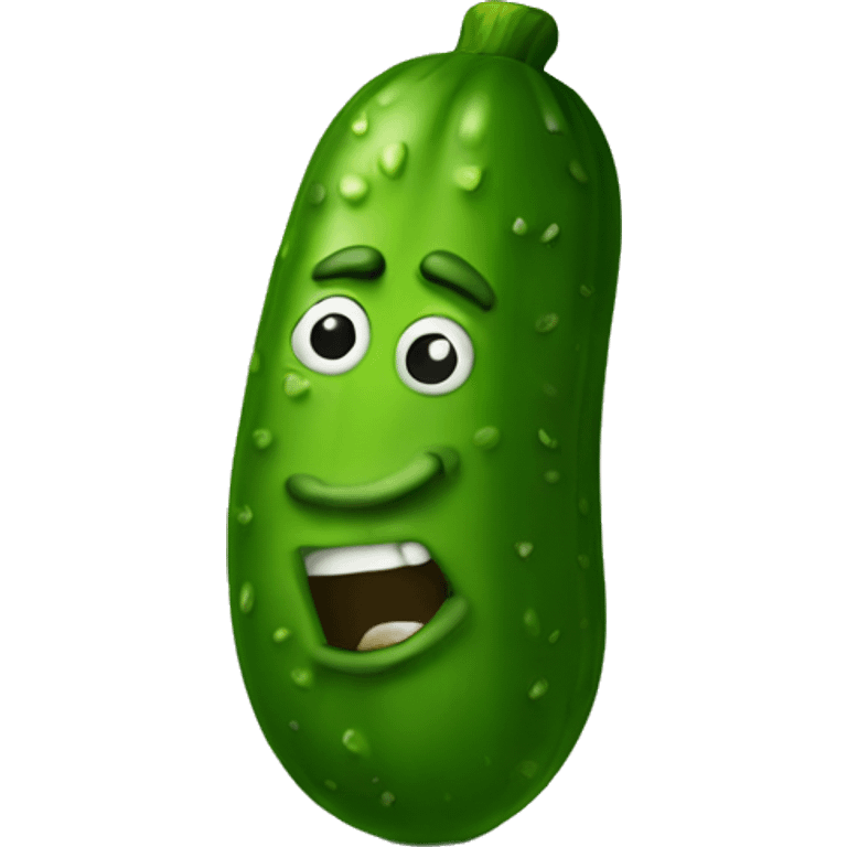 Rolling pickle emoji