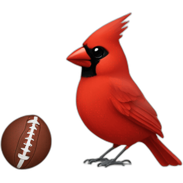 Cardinal with a football emoji