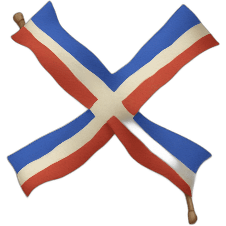 Drapeau avec une croix game emoji