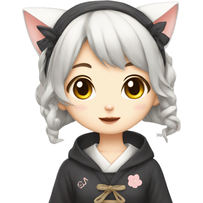 Cat girl Japanese cute emoji