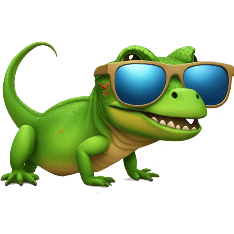 Lizard with sunglasses  emoji