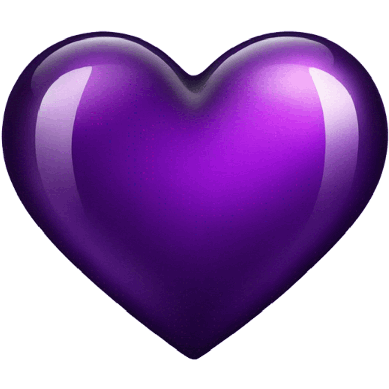 Shiny glass dark purple heart  emoji