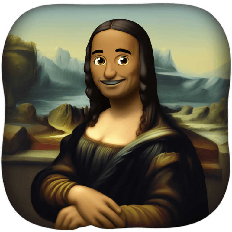 Mona Lisa as a man emoji