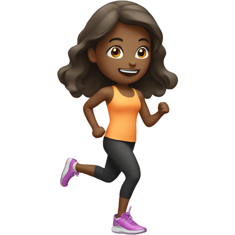 Girl doing exercise emoji