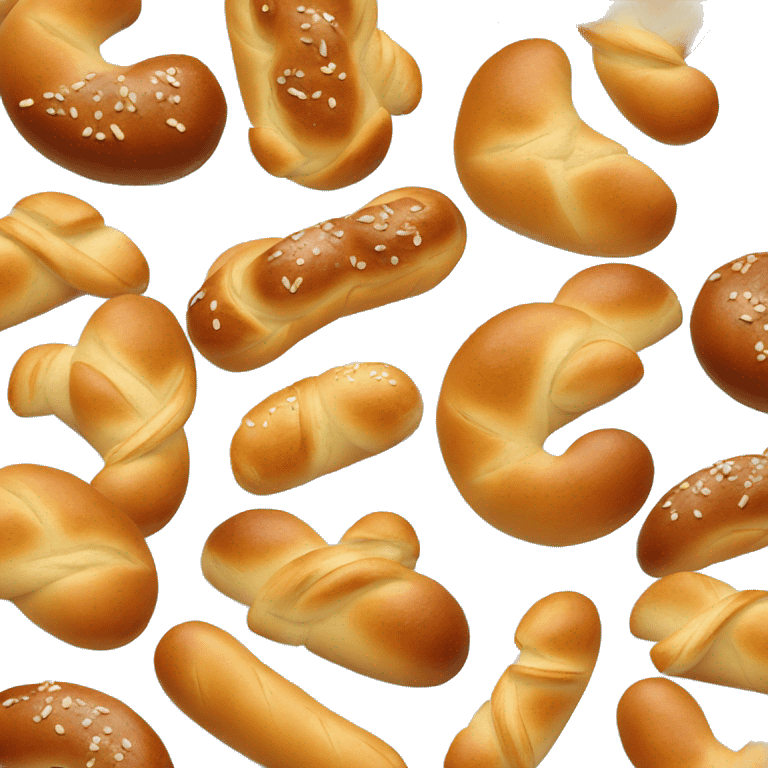 soft bread and bretzel army emoji