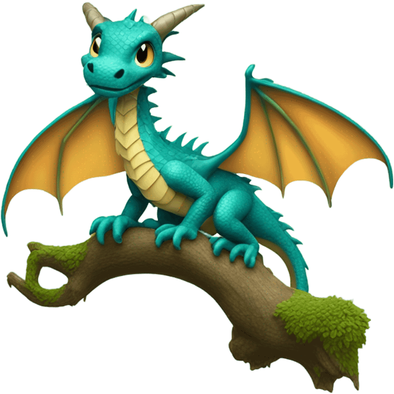 Dragon on a tree emoji