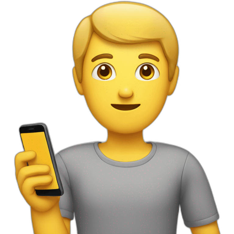 A human With Phone in hands emoji