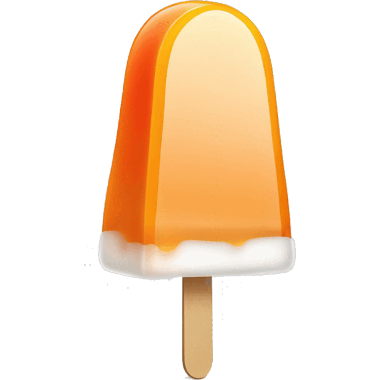 orange popsicle with white layer at bottom emoji