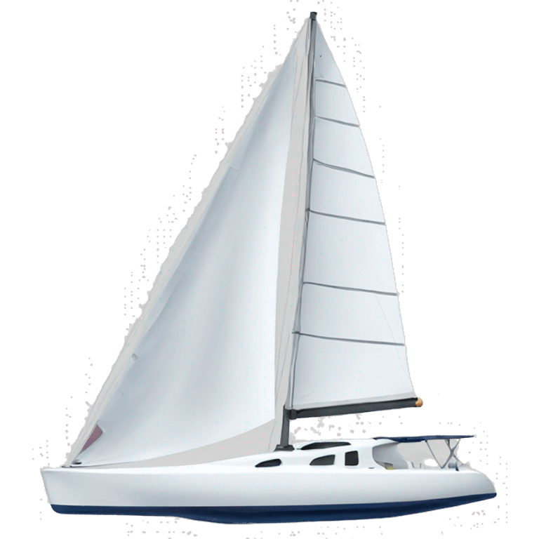 White sailing trimaran emoji