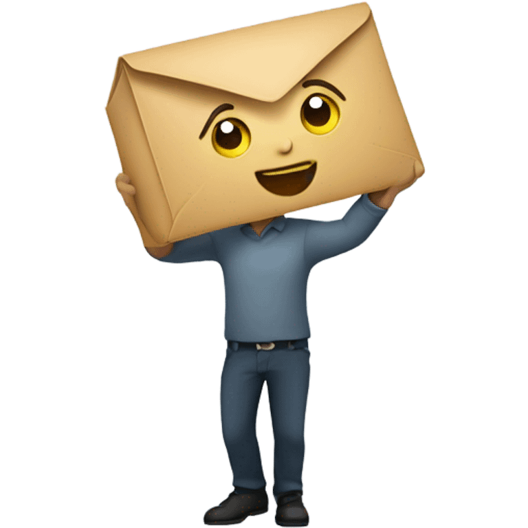 delivery with big envelope emoji