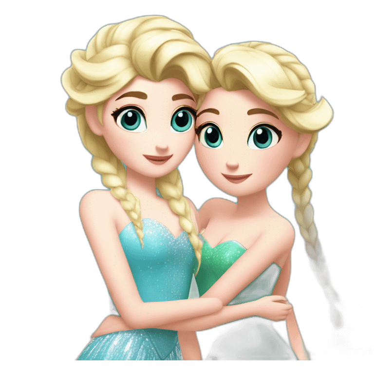 Elsa and princess peach summer time emoji