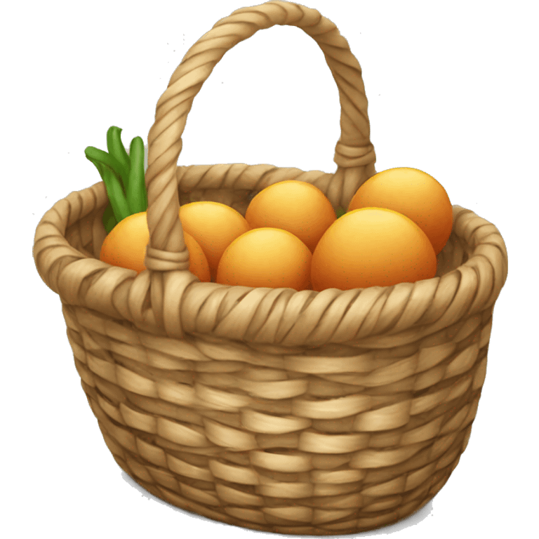 A living basket emoji