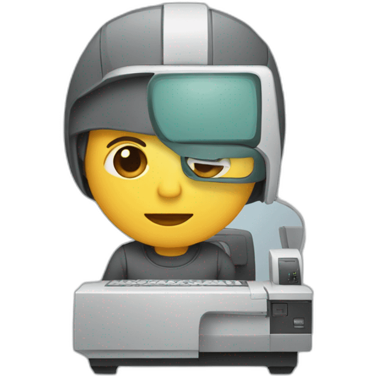 persona usando una computadora emoji