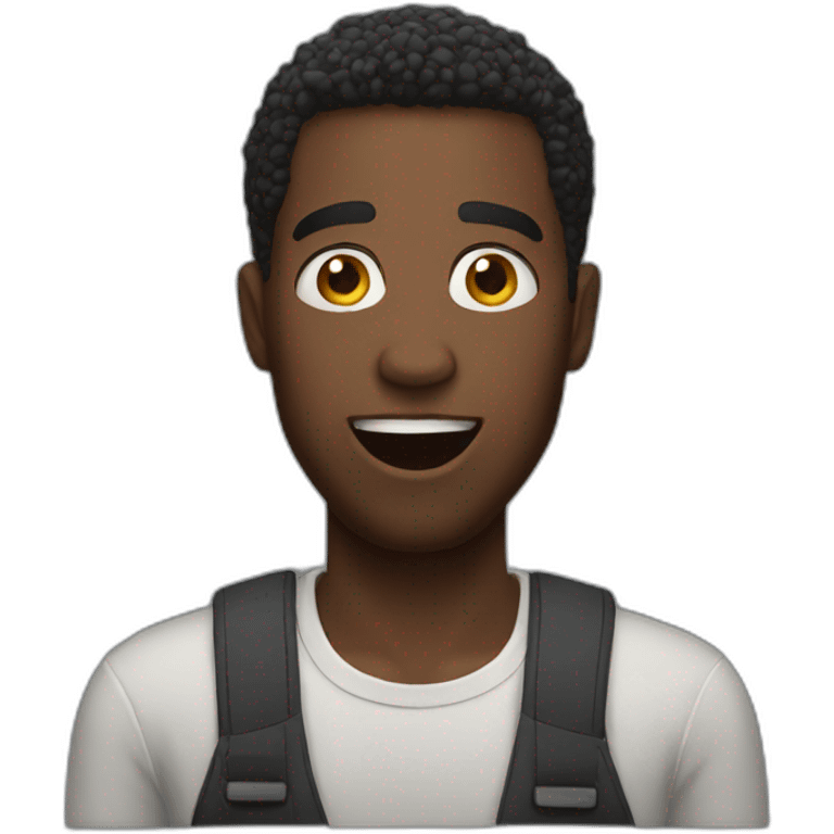 black man surprised emoji