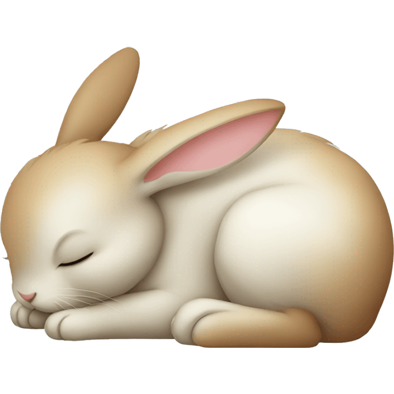 Bunny sleeping emoji