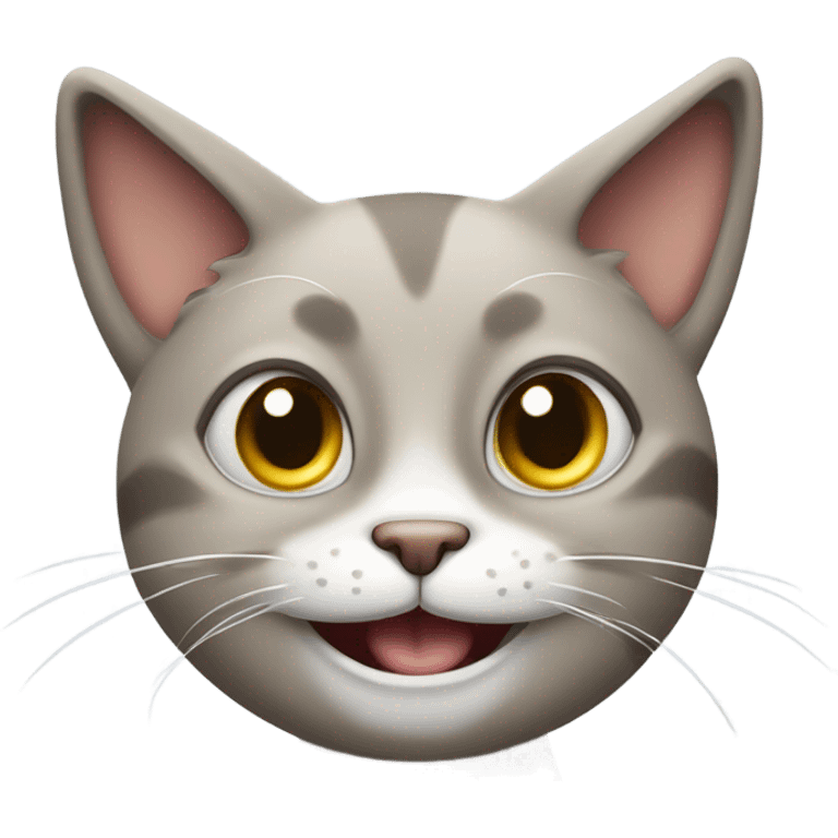 stupid cat smiling emoji