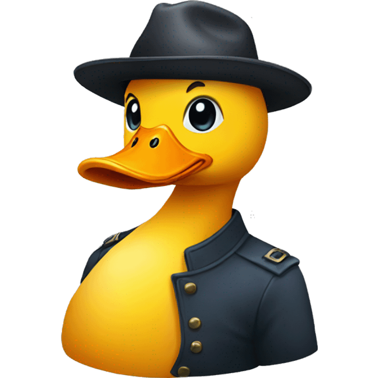 person in hat that looks like duck head emoji