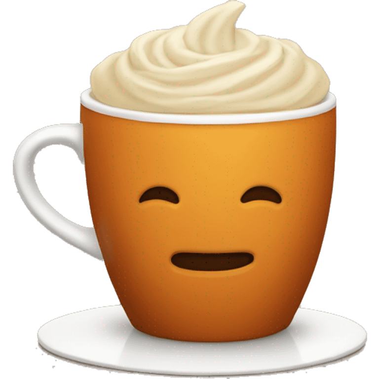 A cup of pumpkin spice  emoji