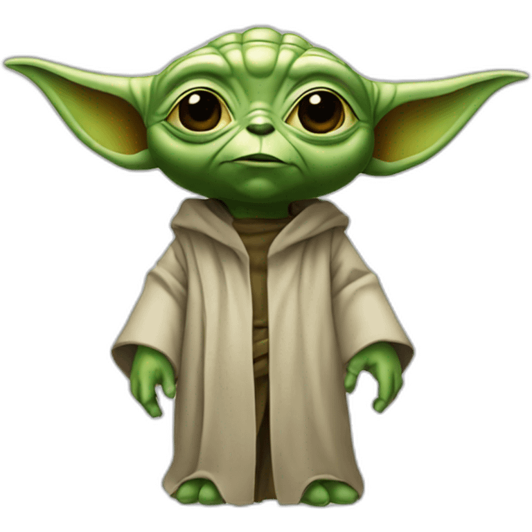 yoda as a robot emoji