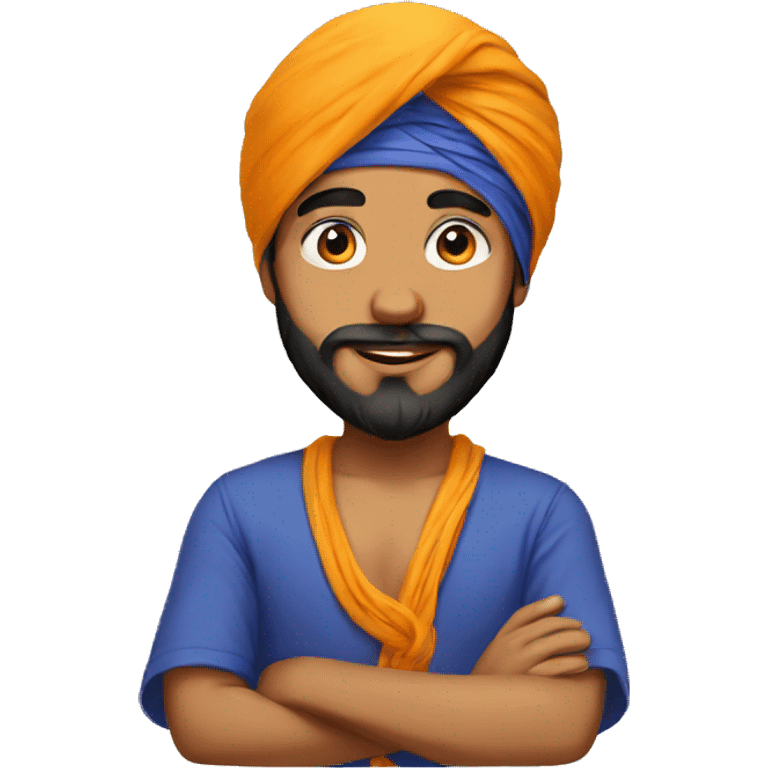 Sikh boy with turban emoji