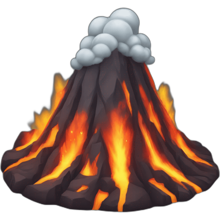 Volcán de fuego emoji