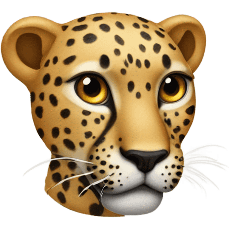 Cane leopardato al guinzaglio  emoji