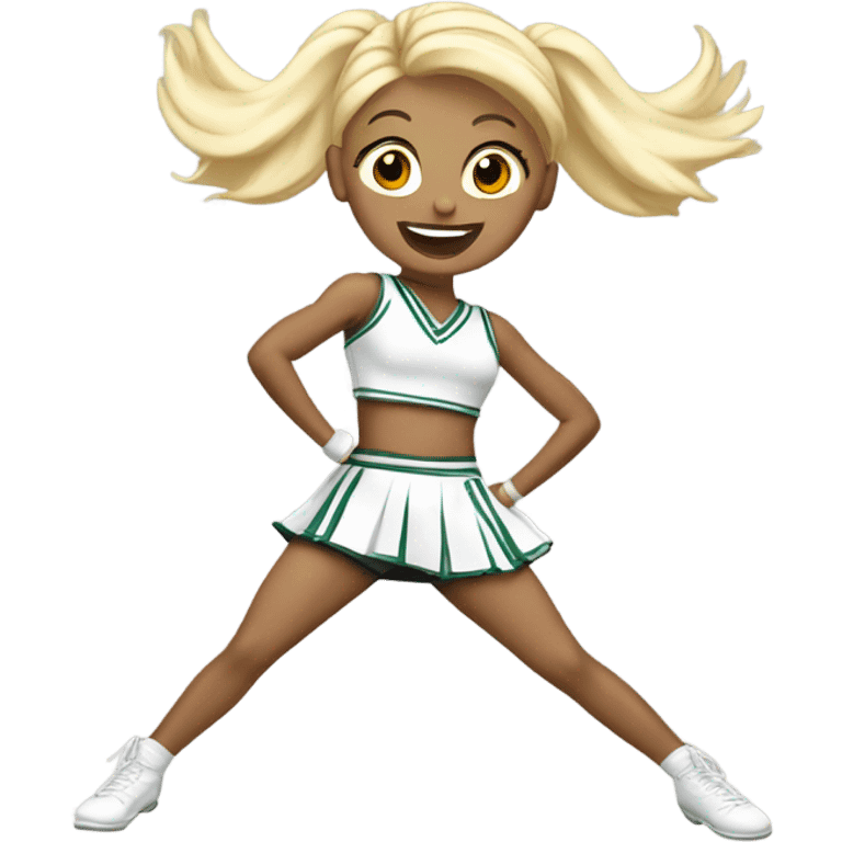 white with blond hair cheerleader dancing emoji