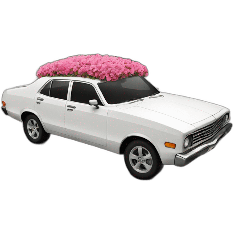 Car flowers emoji