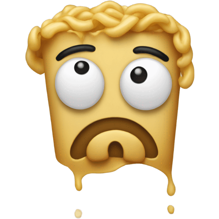 A sad macaroni  emoji