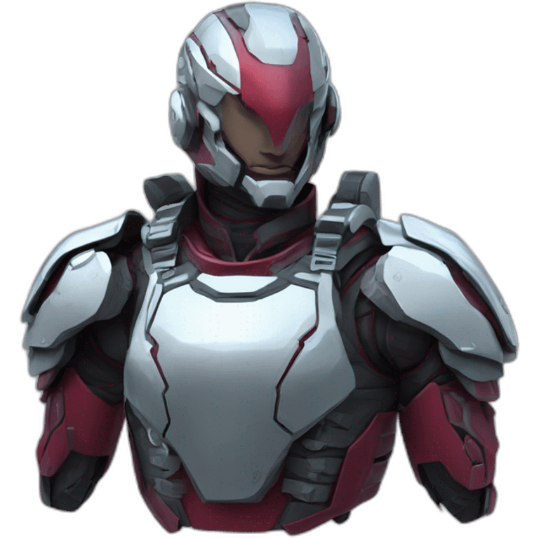 futuristic Autonomous Combat armored colored crimson breastplate arms emoji