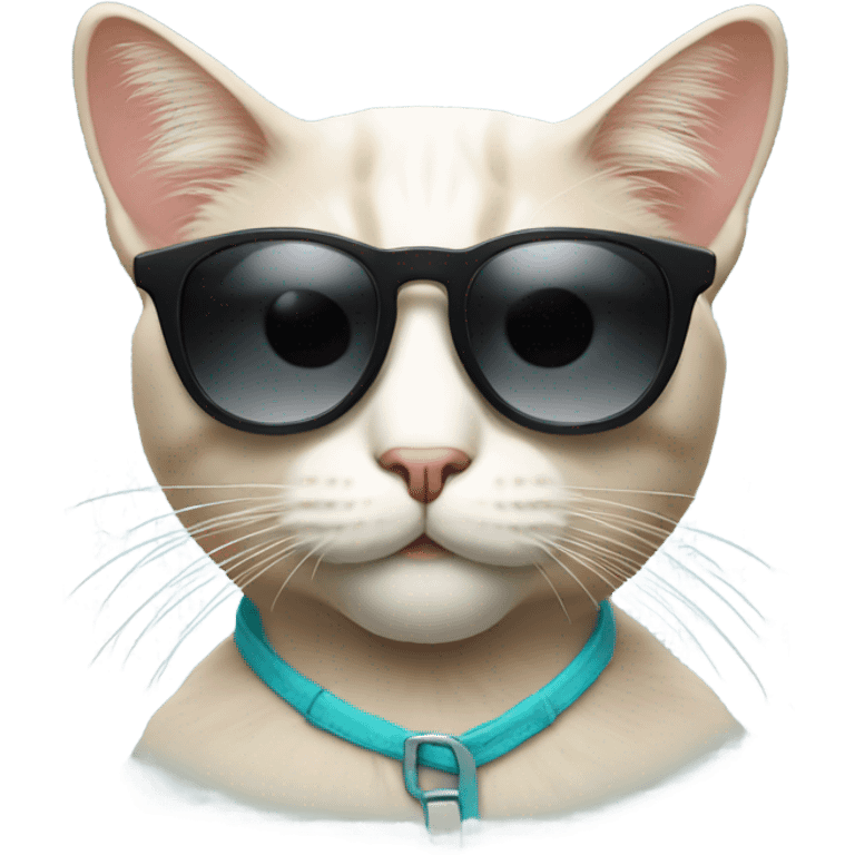 Cat with sunglasses emoji