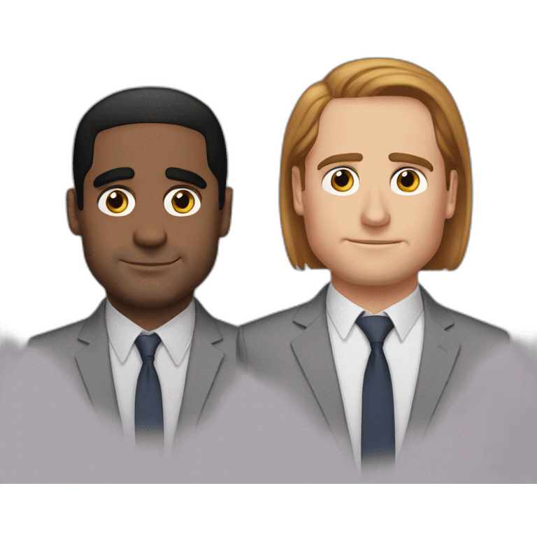 Michael Scott and Dwight emoji