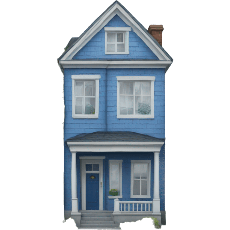 townhouse blue emoji