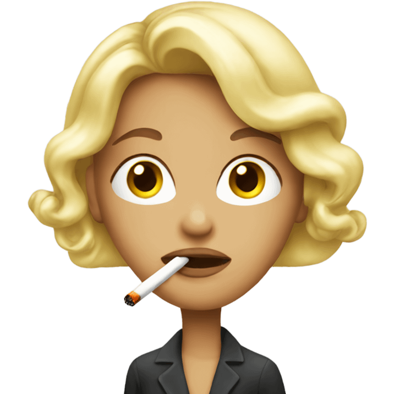 Blonde smoking  emoji