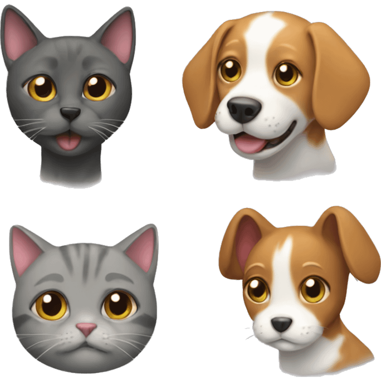 Dog and cat emoji