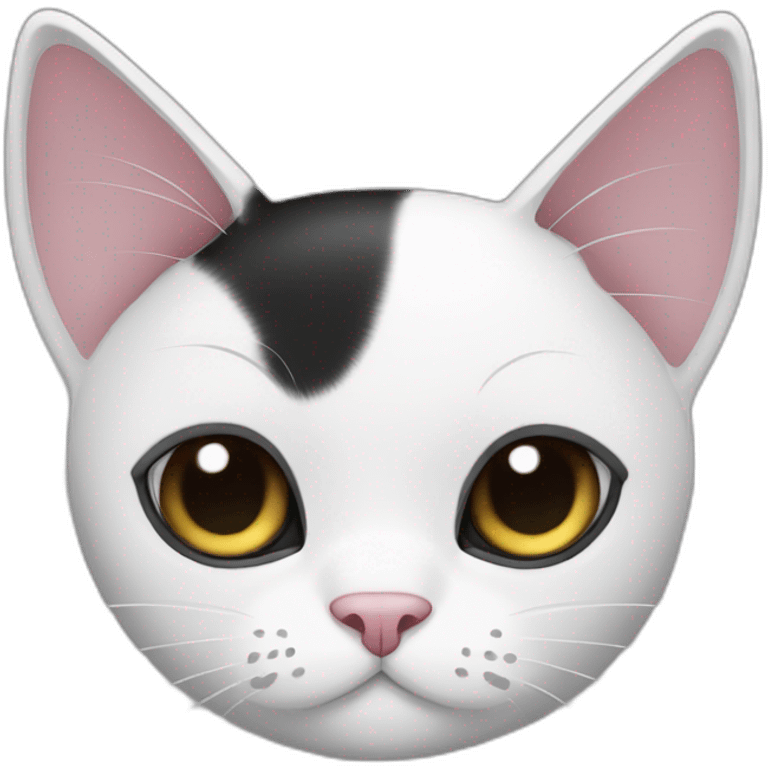 Black and white cat bow emoji