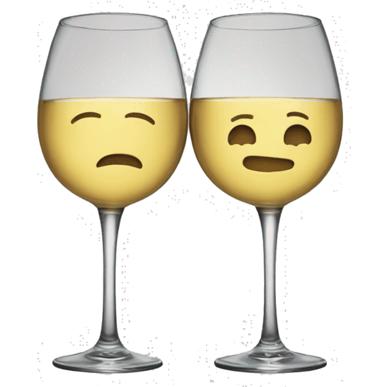 two wine glasses cheering emoji